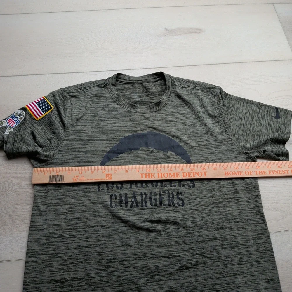 Nike LA Chargers Salute to Service T-Shirt‎ Mens M On Field NFL Olive Green